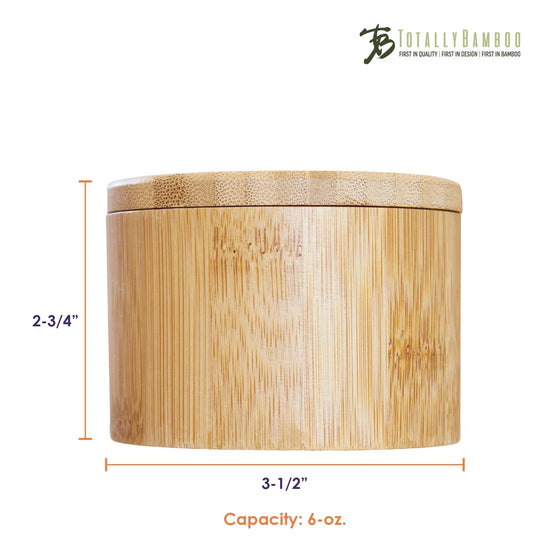 salt cellar & spice storage box - magnetic swivel lid by totally bamboo