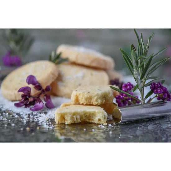 biscuits - salted rosemary shortbread by lark fine foods