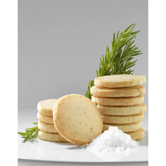 biscuits - salted rosemary shortbread by lark fine foods