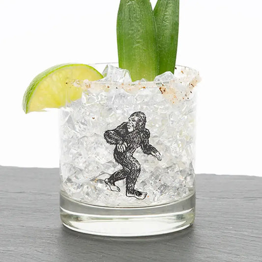 rocks glass - bigfoot/sasquatch by counter couture