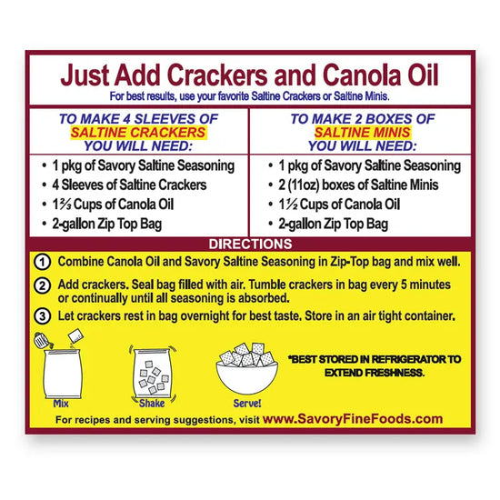 seasoning - party cracker by savory fine foods
