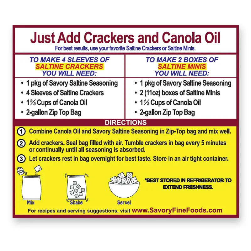 seasoning - party cracker by savory fine foods