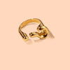 ring - question mark - 18kgp adjustable by peter and june