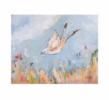 art print - scissortail flycatcher by mary james ketch studio