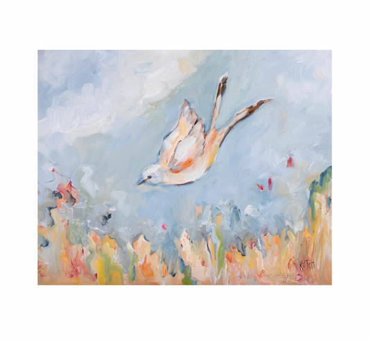 art print - scissortail flycatcher by mary james ketch studio