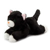 toy - animal plush - scoopz - cat black/white small 8" by the petting zoo