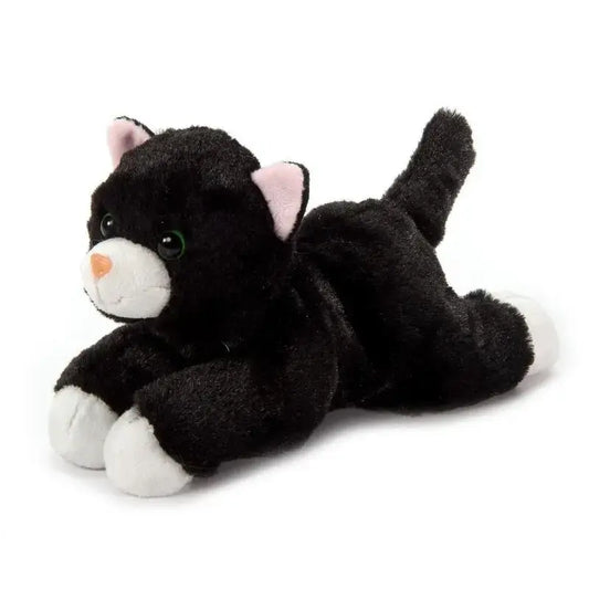 toy - animal plush - scoopz - cat black/white small 8" by the petting zoo