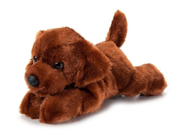 toy - animal plush - scoopz - chocolate lab by the petting zoo
