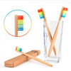 toothbrush - bamboo - rainbow bristles by plenty