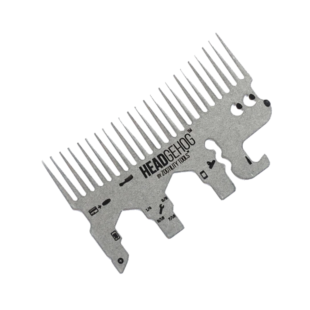x-wallet comb + multi-tool - headgehog by zootility tools