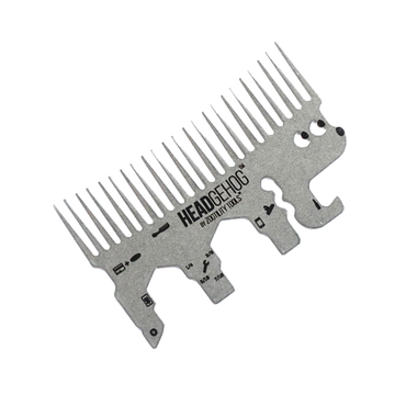 x-wallet comb + multi-tool - headgehog by zootility tools