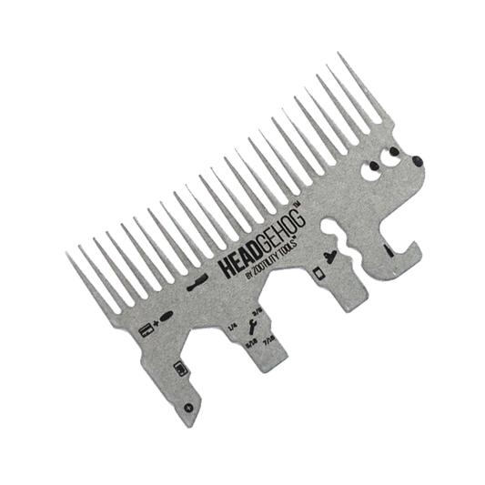 x-wallet comb + multi-tool - headgehog by zootility tools