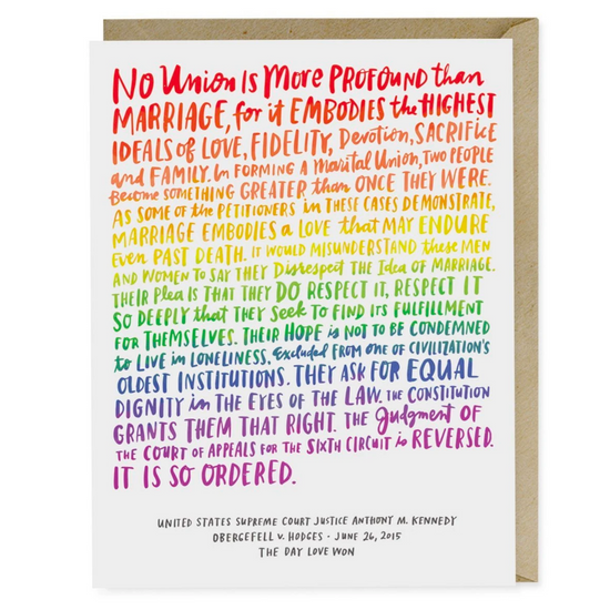 card - love wins by emily mcdowell