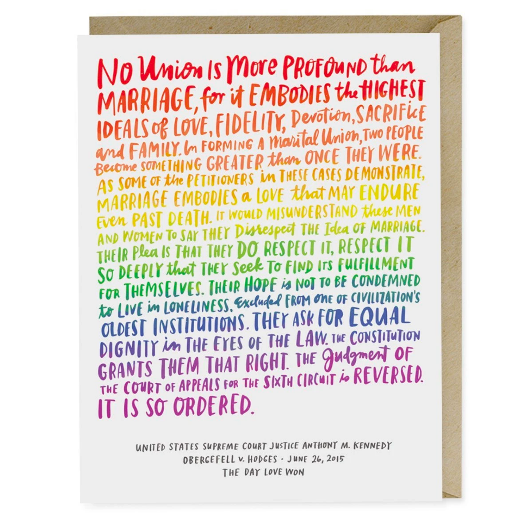 card - love wins by emily mcdowell