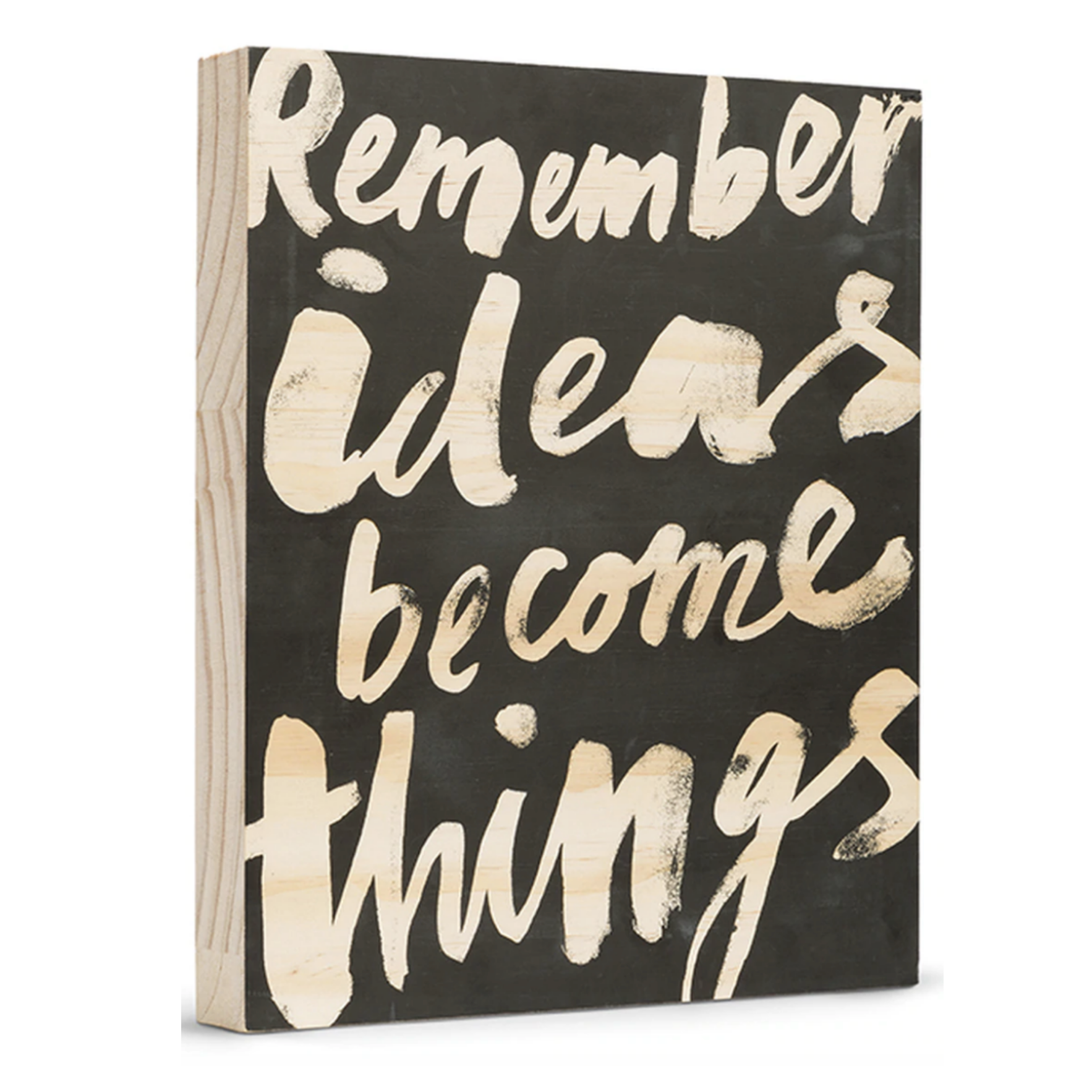 wood sign - large - remember, ideas become things by compendium