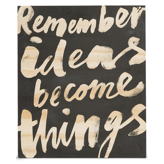 wood sign - large - remember, ideas become things by compendium