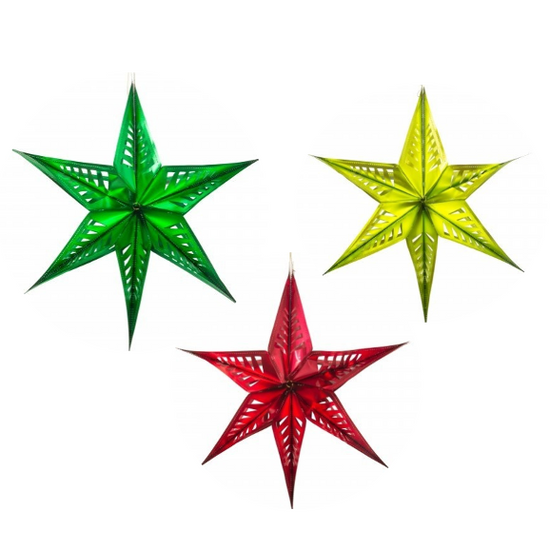 recycled decorations - large star (2 colors) by acorn & will