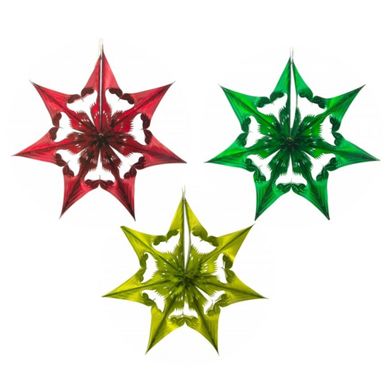 recycled decorations - spherical star (2 colors) by acorn & will