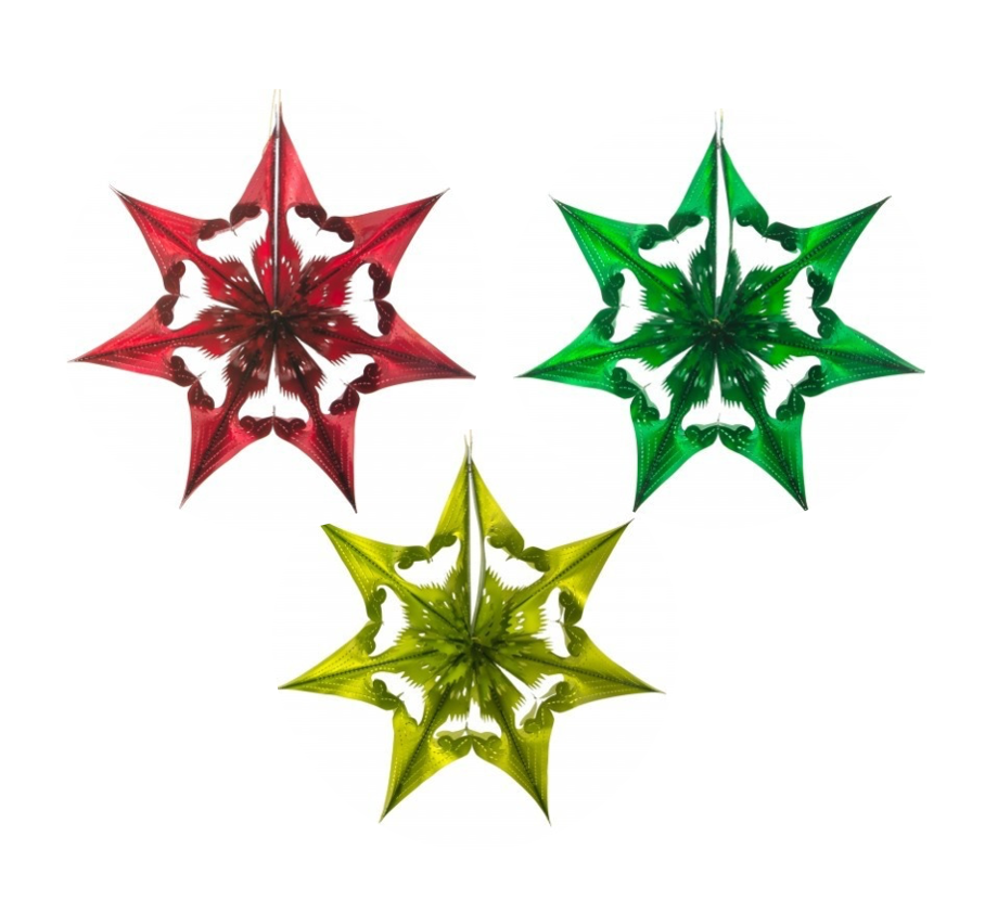 recycled decorations - spherical star (2 colors) by acorn & will