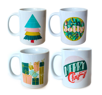 holiday mugs - plenty - 3 designs by plenty