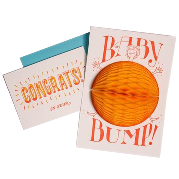 card - baby bump surprise by ladyfingers letterpress