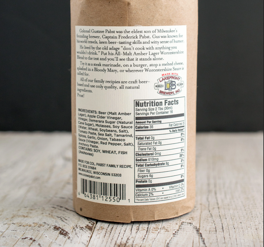 worcestershire sauce - col pabst - 8 oz by colonel pabst