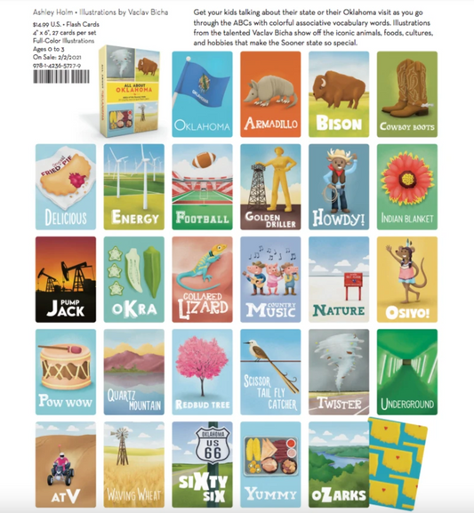 flash card set - all about oklahoma by gibbs smith