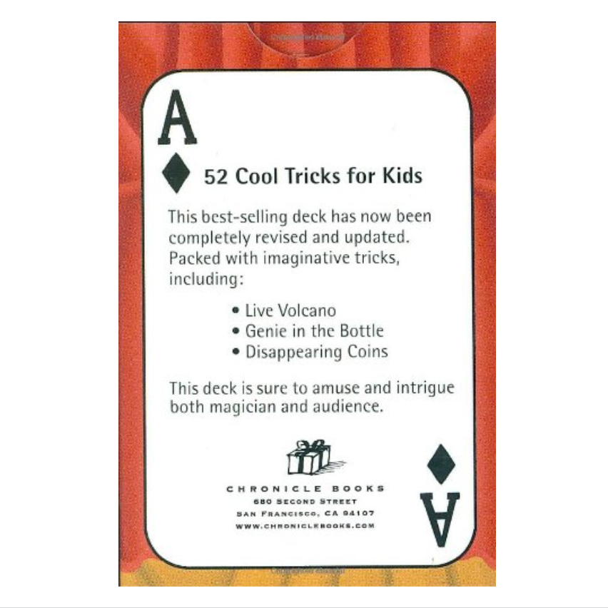 card game - 52 cool tricks for kids by chronicle books