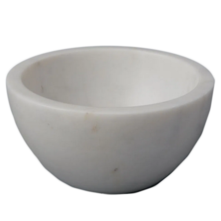bowl - white marble - small by be home