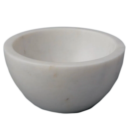 bowl - white marble - small by be home