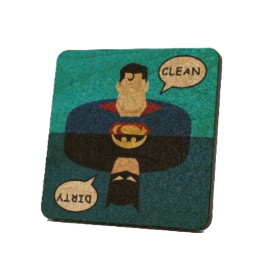 dishwasher magnet - batman/superman by american brand studio