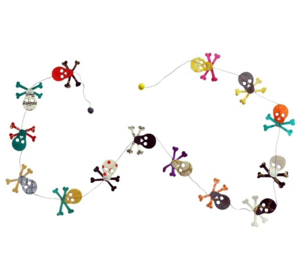 garland - paper skulls by giftsland