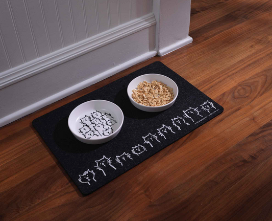 petmat - recycled rubber - cats in a row by speckle & spot by oré originals
