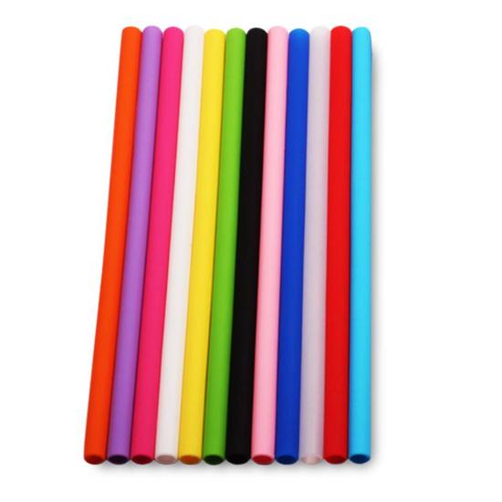 silicone straw - assorted colors by plenty