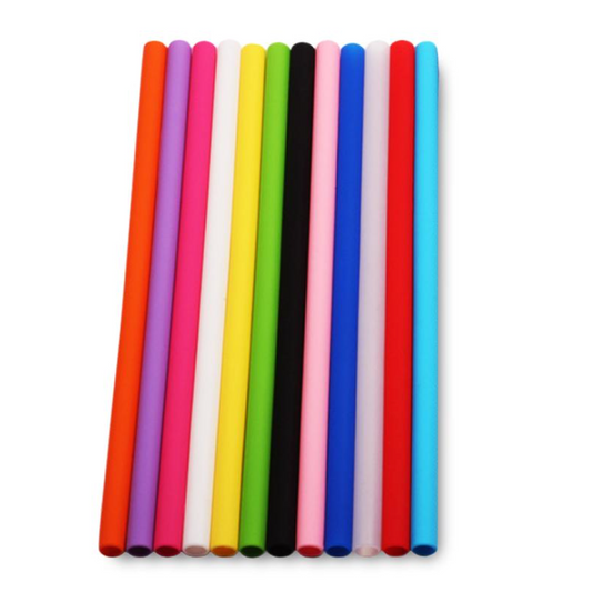 silicone straw - assorted colors by plenty