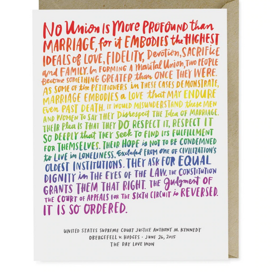 card - love wins by emily mcdowell