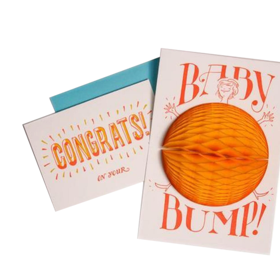 card - baby bump surprise by ladyfingers letterpress