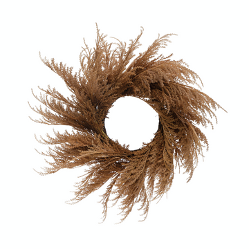 wreath - faux pampas grass - blush by creative co-op
