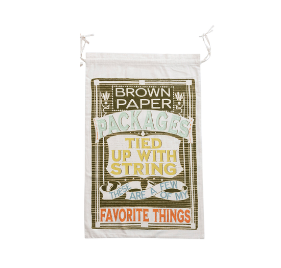 bag - oversized reusable cotton gift sack by creative co-op