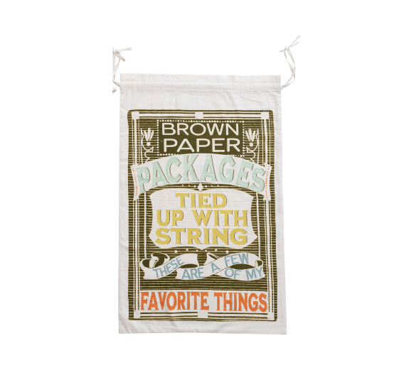 bag - oversized reusable cotton gift sack by creative co-op