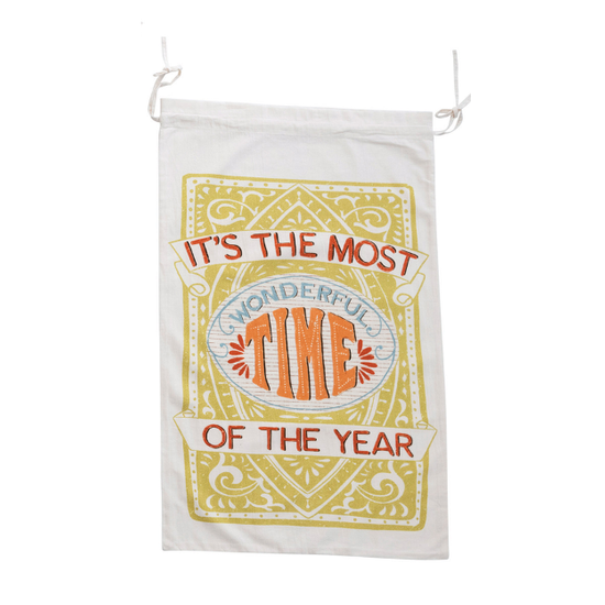 bag - oversized reusable cotton gift sack by creative co-op
