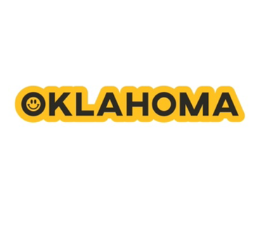 sticker - oklahoma - smiley face by plenty