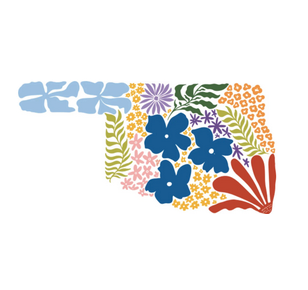 sticker - oklahoma - floral by plenty