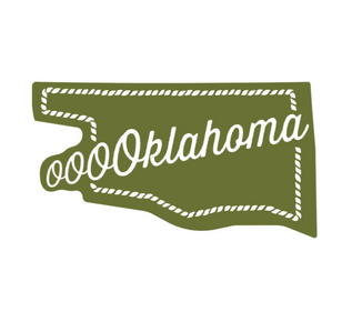 sticker - oklahoma - rope green by plenty