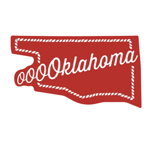 sticker - oklahoma - rope red by plenty