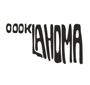 sticker - oklahoma - bubble black & white by plenty