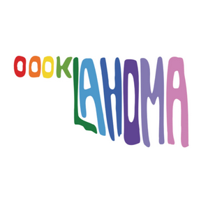 sticker - oklahoma - bubble rainbow by plenty
