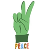 sticker - helping hand peace by plenty