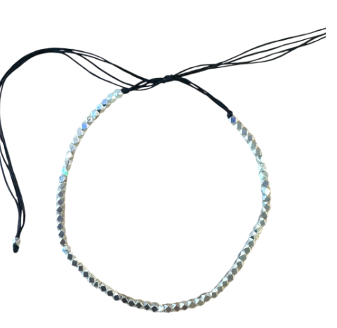 necklace - adjustable polygons - silver by baizaar