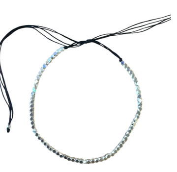 necklace - adjustable polygons - silver by baizaar